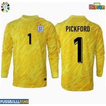 England Jordan Pickford #1 Torwart Auswärtstrikot EM 2024 Langarm